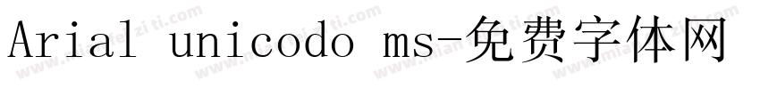 Arial unicodo ms字体转换